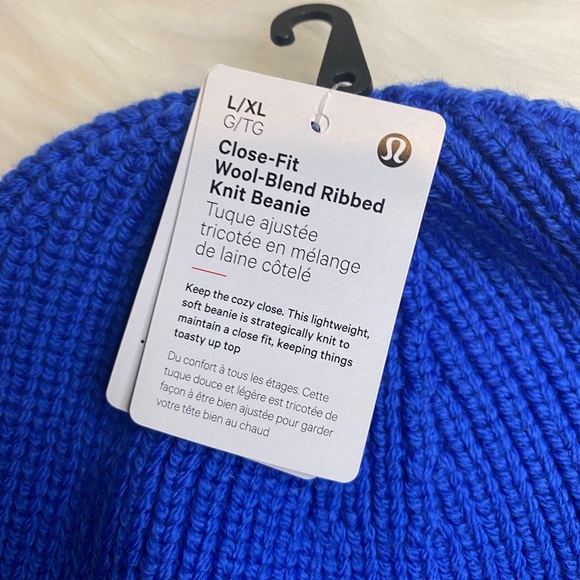 Lululemon Women's Close-Fit cotton-Blend Ribbed Knit Beanie BLBT L XL - Picture 4 of 5